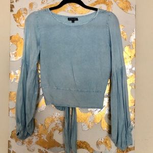 Long bell sleeve top
